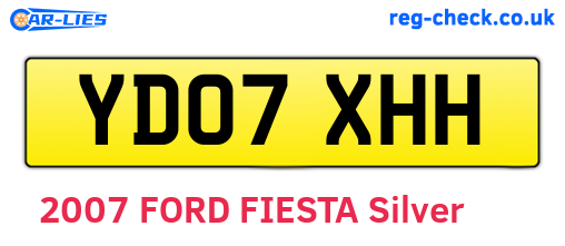 YD07XHH are the vehicle registration plates.