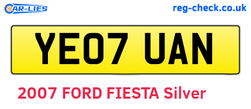 YE07UAN are the vehicle registration plates.