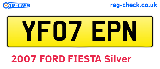 YF07EPN are the vehicle registration plates.