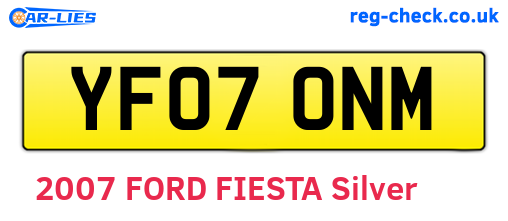 YF07ONM are the vehicle registration plates.