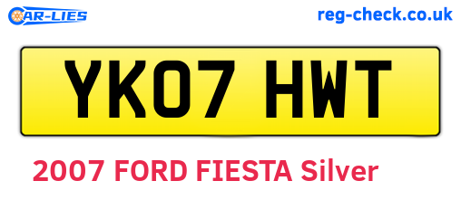 YK07HWT are the vehicle registration plates.