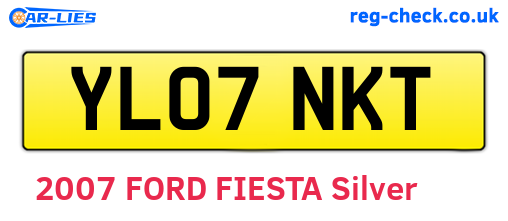 YL07NKT are the vehicle registration plates.