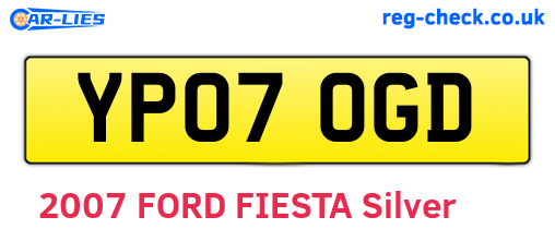 YP07OGD are the vehicle registration plates.