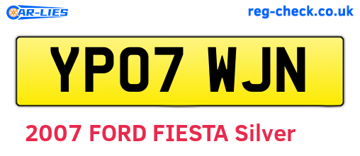 YP07WJN are the vehicle registration plates.