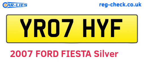 YR07HYF are the vehicle registration plates.