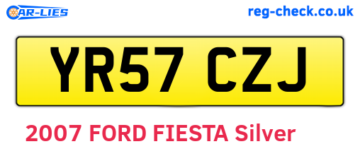 YR57CZJ are the vehicle registration plates.