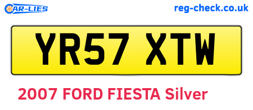 YR57XTW are the vehicle registration plates.