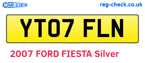 YT07FLN are the vehicle registration plates.