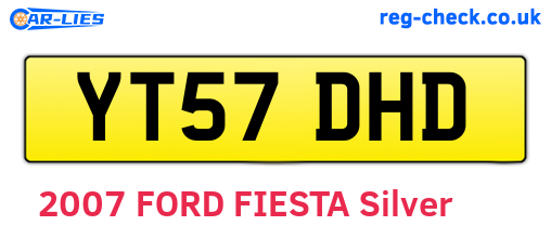 YT57DHD are the vehicle registration plates.