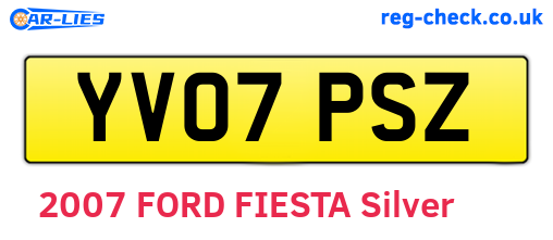 YV07PSZ are the vehicle registration plates.
