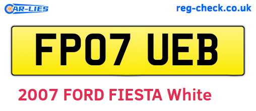 FP07UEB are the vehicle registration plates.