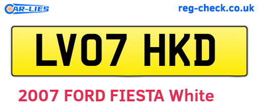 LV07HKD are the vehicle registration plates.