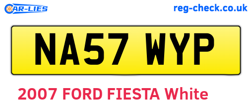NA57WYP are the vehicle registration plates.
