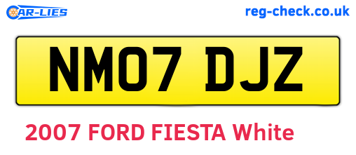 NM07DJZ are the vehicle registration plates.