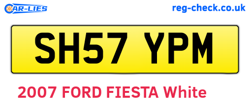 SH57YPM are the vehicle registration plates.