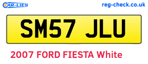 SM57JLU are the vehicle registration plates.