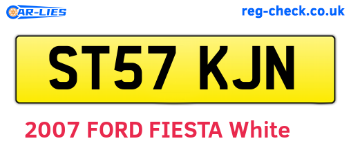 ST57KJN are the vehicle registration plates.