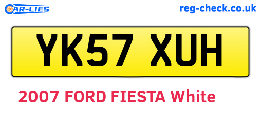 YK57XUH are the vehicle registration plates.