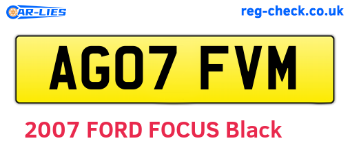 AG07FVM are the vehicle registration plates.
