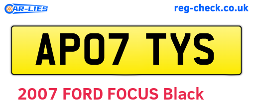 AP07TYS are the vehicle registration plates.