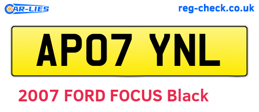 AP07YNL are the vehicle registration plates.