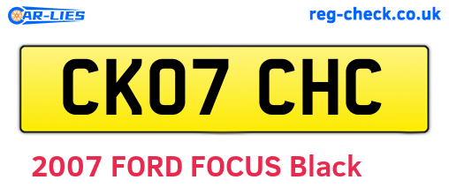 CK07CHC are the vehicle registration plates.