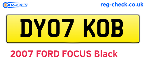 DY07KOB are the vehicle registration plates.