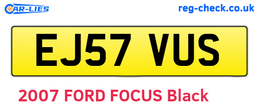 EJ57VUS are the vehicle registration plates.