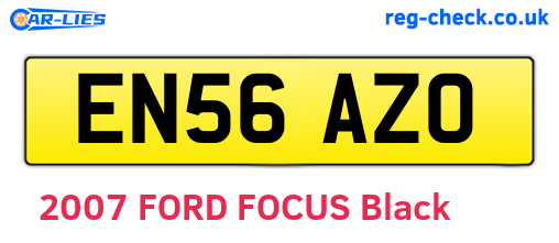 EN56AZO are the vehicle registration plates.