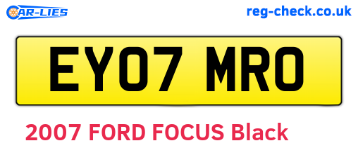 EY07MRO are the vehicle registration plates.