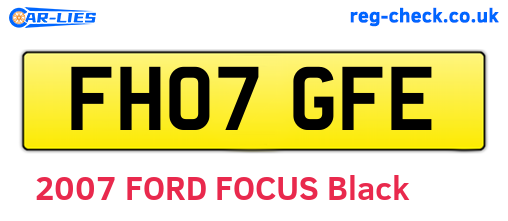 FH07GFE are the vehicle registration plates.
