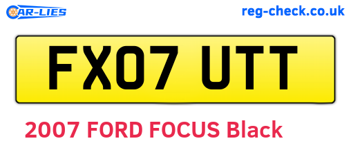FX07UTT are the vehicle registration plates.
