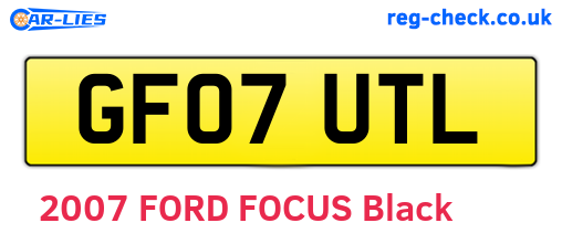 GF07UTL are the vehicle registration plates.