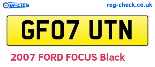 GF07UTN are the vehicle registration plates.