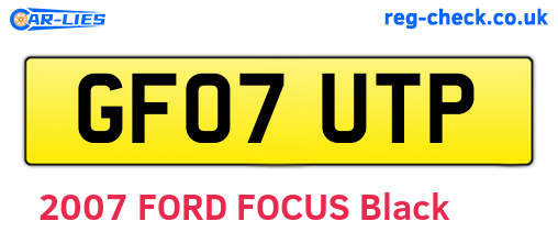 GF07UTP are the vehicle registration plates.