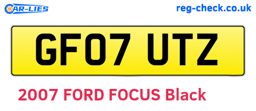 GF07UTZ are the vehicle registration plates.