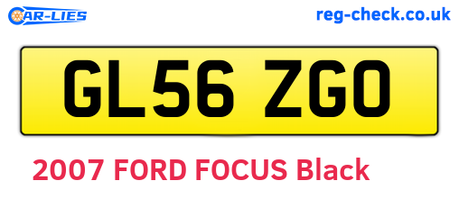 GL56ZGO are the vehicle registration plates.
