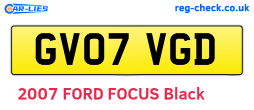 GV07VGD are the vehicle registration plates.