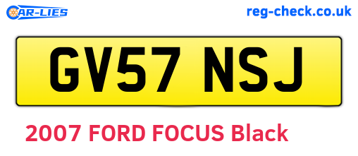 GV57NSJ are the vehicle registration plates.