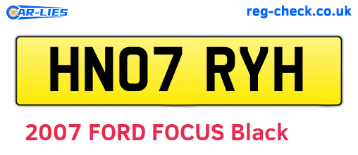 HN07RYH are the vehicle registration plates.