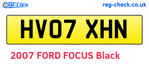 HV07XHN are the vehicle registration plates.