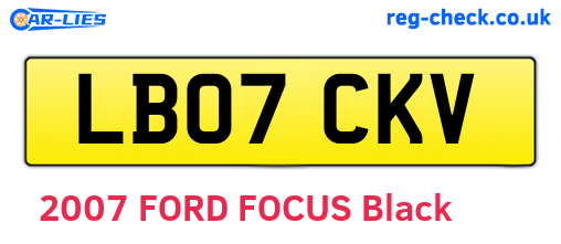 LB07CKV are the vehicle registration plates.