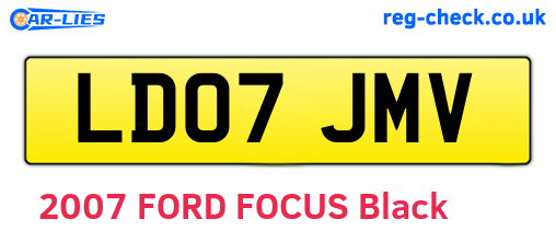 LD07JMV are the vehicle registration plates.