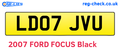 LD07JVU are the vehicle registration plates.