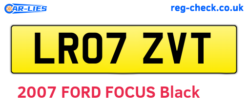 LR07ZVT are the vehicle registration plates.