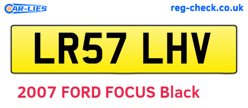 LR57LHV are the vehicle registration plates.