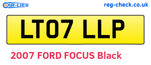 LT07LLP are the vehicle registration plates.