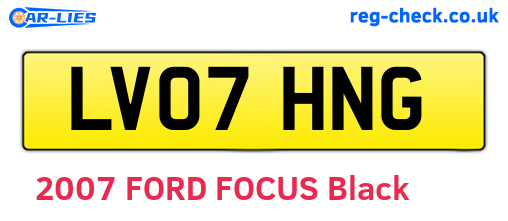 LV07HNG are the vehicle registration plates.