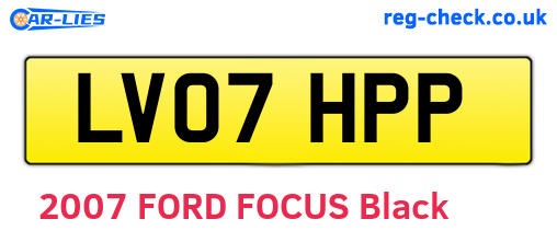 LV07HPP are the vehicle registration plates.