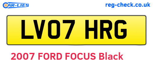 LV07HRG are the vehicle registration plates.